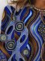 Women's Long Sleeve Tee T-shirt Spring/Fall Ethnic Jersey Crew Neck Daily Going Out Casual Top