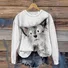 Women Christmas Crew Neck Casual Spring/Fall Long Sleeve Sweatshirt