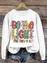 Women's Crew Neck Christmas Casual Spring/Fall Long Sleeve Sweatshirt