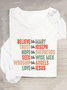 Women's Christmas Long Sleeve Blouse_ Spring/Fall Crew Neck Daily Casual Top