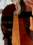 Women's Crew Neck Colorblock Casual Spring/Fall Cotton Long Sleeve Sweatshirt