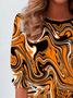Women's Long Sleeve Tee T-shirt Spring/Fall Abstract Jersey Crew Neck Daily Going Out Casual Top