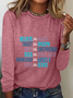 Women's Christmas Long Sleeve Blouse_ Spring/Fall Crew Neck Daily Casual Top