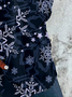 Women's Crew Neck Snowflake Casual Spring/Fall Cotton Long Sleeve Sweatshirt
