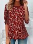 Women's Long Sleeve Tee T-shirt Spring/Fall Floral Jersey Crew Neck Daily Going Out Casual Top