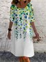 Women's Long Sleeve Spring/Fall Polka Dots Jersey Dress Crew Neck Daily Going Out Casual Mini H-Line T-Shirt Dress