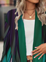 Women's Spring/Fall Outerwear Casual Abstract Jersey Shawl Jacket