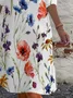 Women's Long Sleeve Spring/Fall Floral Jersey Dress Crew Neck Daily Going Out Casual Mini H-Line T-Shirt Dress