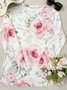 Women's Floral Long Sleeve Tee T-shirt Spring/Fall 3D Printing Crew Neck Casual Top