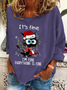 Women's Crew Neck Christmas Casual Spring/Fall Long Sleeve Sweatshirt