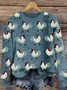 Women's Crew Neck Animal Casual Spring/Fall Long Sleeve Sweatshirt