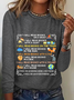 Women's Long Sleeve Blouse Spring/Fall Text Letters Crew Neck Daily Going Out Casual Top