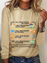 Women's Long Sleeve Blouse Spring/Fall Text Letters Crew Neck Daily Going Out Casual Top