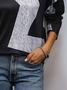 Women's Long Sleeve Tee T-shirt Spring/Fall Colorblock Jersey V Neck Daily Going Out Casual Top