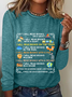 Women's Long Sleeve Blouse Spring/Fall Text Letters Crew Neck Daily Going Out Casual Top