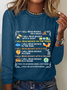 Women's Long Sleeve Blouse Spring/Fall Text Letters Crew Neck Daily Going Out Casual Top