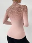 Women's Long Sleeve Blouse Spring/Fall Ombre Daily Going Out Casual Top