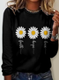 Women Floral Long Sleeve Tee T-shirt Crew Neck Casual Spring/Fall Top