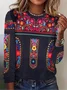 Women's Long Sleeve Tee T-shirt Spring/Fall Floral Jersey Crew Neck Daily Going Out Casual Top