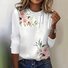 Women's Long Sleeve Tee T-shirt Spring/Fall Floral Jersey Crew Neck Daily Going Out Casual Top