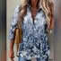 Women's Long Sleeve Shirt Spring/Fall Floral Shirt Collar Daily Going Out Casual Top