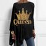 Women's Long Sleeve Blouse Spring/Fall Abstract Crew Neck Daily Going Out Casual Top