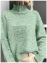 Women's Mock Neck 3D Printing Vintage Spring/Fall Long Sleeve Sweatshirt