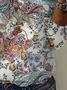 Women's Long Sleeve Tee T-shirt Spring/Fall Ethnic Jersey V Neck Daily Going Out Casual Top