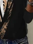 Women's Long Sleeve Tee T-shirt Spring/Fall Leopard Jersey V Neck Daily Going Out Casual Top