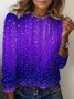 Women's Long Sleeve Tee T-shirt Spring/Fall Abstract Jersey Crew Neck Daily Going Out Casual Top