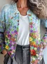 Women Paisley Vintage Spring/Fall Knitted Cardigan