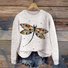 Women's Crew Neck Floral Casual Spring/Fall Long Sleeve Sweatshirt