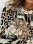 Women's Long Sleeve Tee T-shirt Spring/Fall Floral Jersey Crew Neck Daily Going Out Casual Top