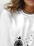 Women's Dandelion Long Sleeve Tee T-shirt Crew Neck Casual Spring/Fall Floral Top