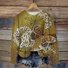 Women's Crew Neck Floral Casual Spring/Fall Long Sleeve Sweatshirt