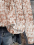 Women's Crew Neck Plants Casual Spring/Fall Cotton Long Sleeve Floral Sweatshirt