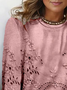 Women's Long Sleeve Tee T-shirt Spring/Fall Floral Jersey Crew Neck Daily Going Out Casual Top