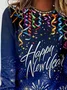 Women's Long Sleeve Tee T-shirt Spring/Fall Geometric Jersey Crew Neck Daily Going Out Casual Top