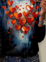 Women's Long Sleeve Tee T-shirt Spring/Fall Heart/Cordate Crew Neck Casual Top