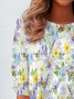 Women's Long Sleeve Tee T-shirt Spring/Fall Floral Jersey Crew Neck Daily Going Out Casual Top