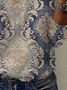Women's Long Sleeve Tee T-shirt Spring/Fall Ethnic Jersey V Neck Daily Going Out Casual Top
