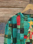 Women's Crew Neck Geometric Casual Spring/Fall Long Sleeve Sweatshirt