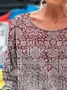 Women's Floral Long Sleeve Tee T-shirt Crew Neck Casual Spring/Fall Vintage Top