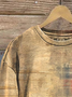 Women's Crew Neck Plaid Casual Spring/Fall Long Sleeve Sweatshirt