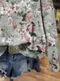 Women's Crew Neck Floral Casual Spring/Fall Long Sleeve Sweatshirt