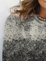 Women's Long Sleeve Tee T-shirt Spring/Fall Ombre Jersey Crew Neck Daily Going Out Casual Top