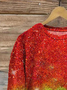 Women's Crew Neck Color Block Casual Spring/Fall Long Sleeve Sweatshirt