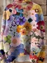 Women's Turtleneck Floral Casual Spring/Fall Long Sleeve Sweatshirt