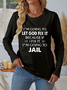 Women's Long Sleeve Tee T-shirt Spring/Fall Text Letters Jersey Crew Neck Daily Going Out Casual Top