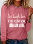 Women's Long Sleeve Blouse Spring/Fall Text Letters Crew Neck Daily Going Out Casual Top
